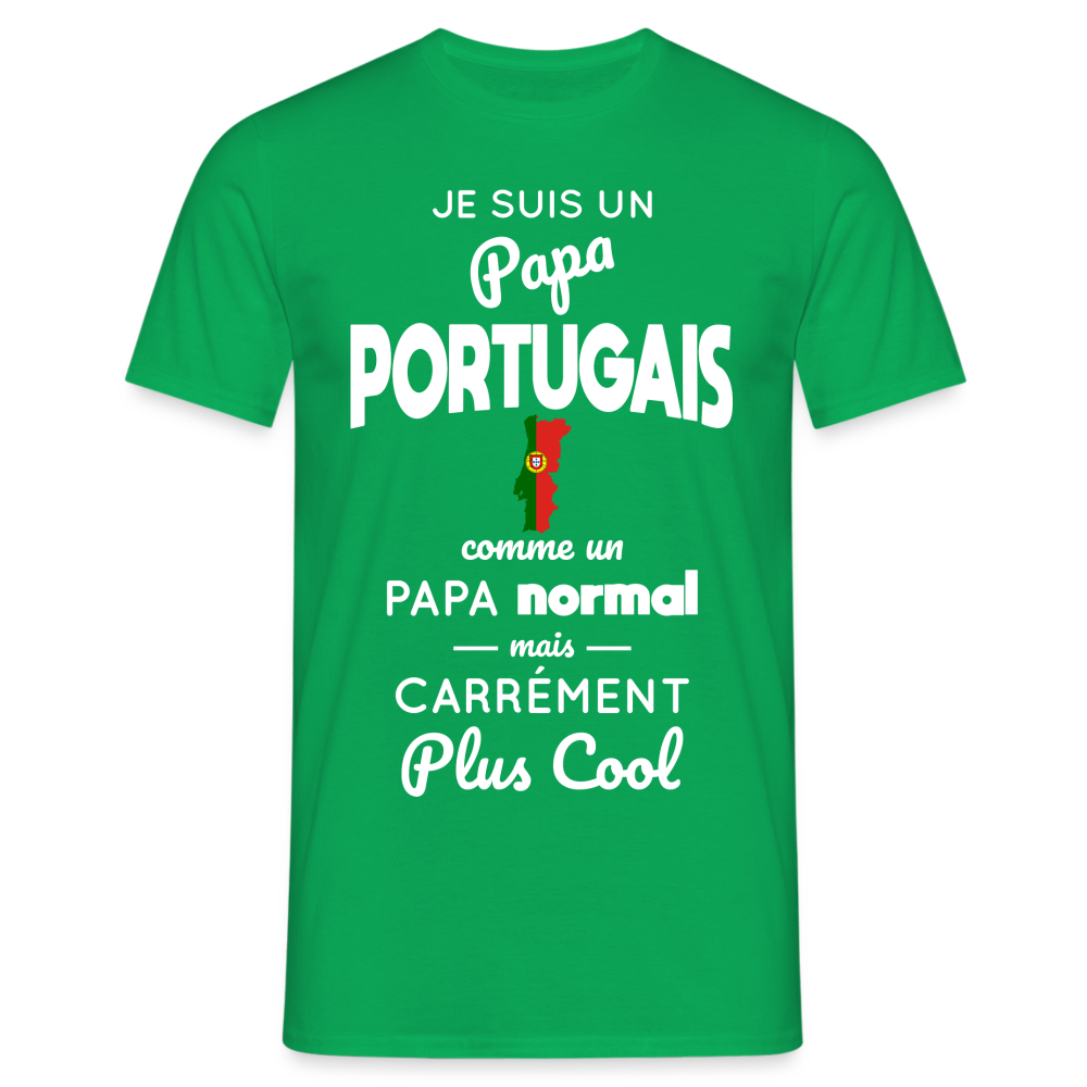 T-shirt Homme - Papa Portugais Plus Cool - vert