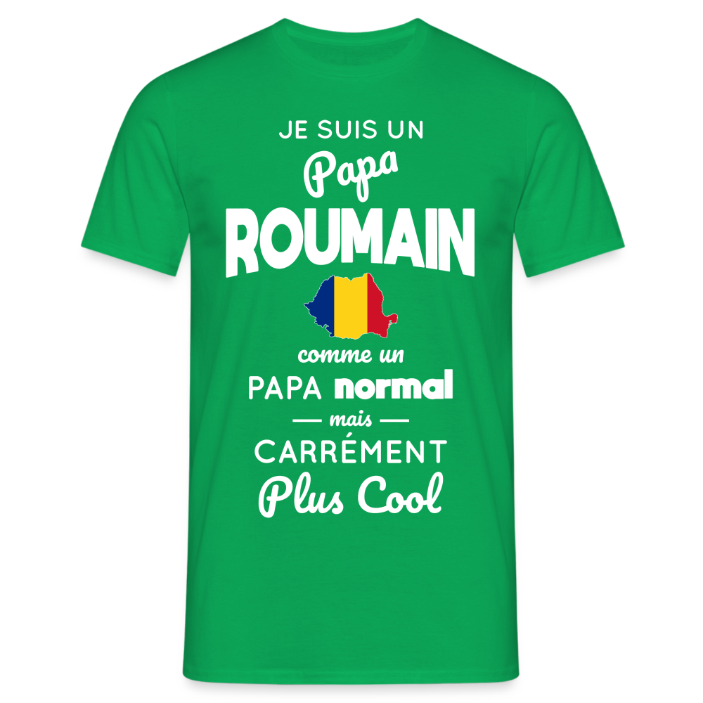 T-shirt Homme - Papa Roumain Plus Cool - vert