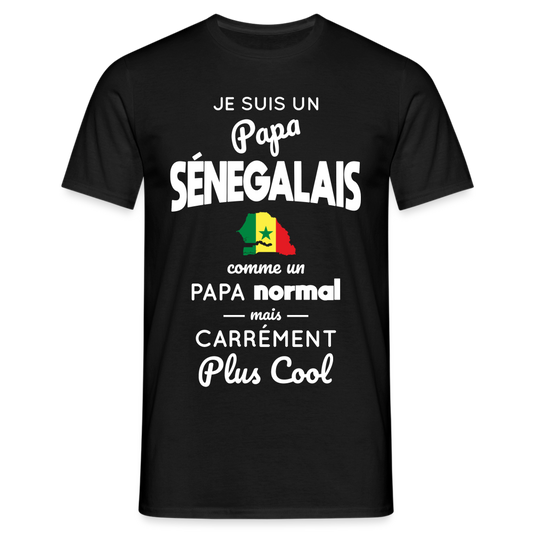 T-shirt Homme - Papa Sénégalais Plus Cool - noir