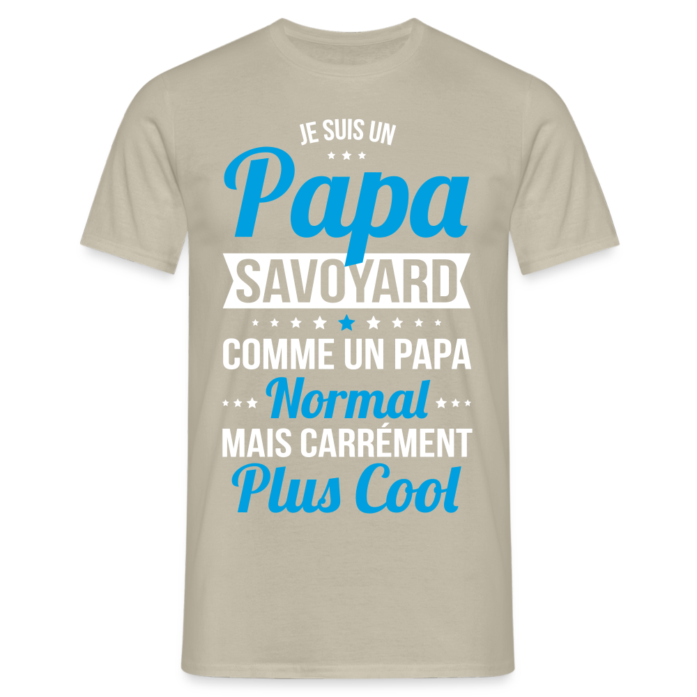 T-shirt Homme - Papa Savoyard Plus Cool - beige sable