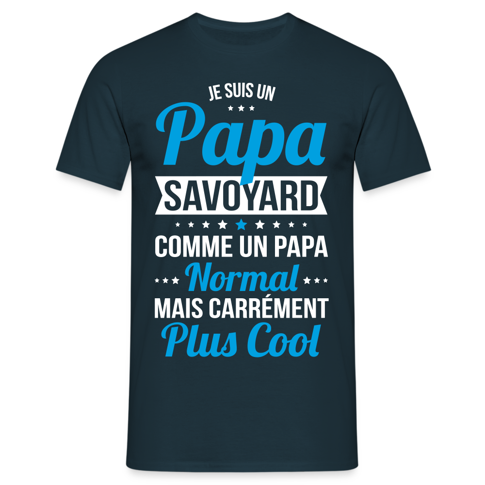 T-shirt Homme - Papa Savoyard Plus Cool - marine