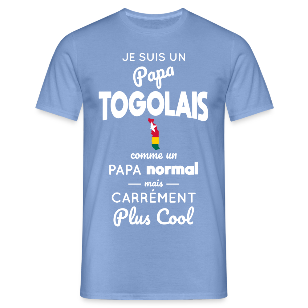 T-shirt Homme - Papa Togolais Plus Cool - carolina blue