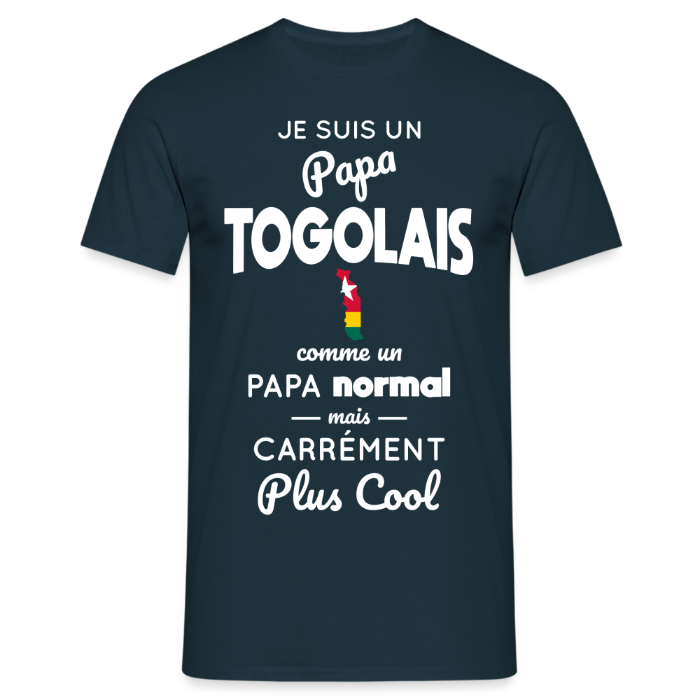 T-shirt Homme - Papa Togolais Plus Cool - marine