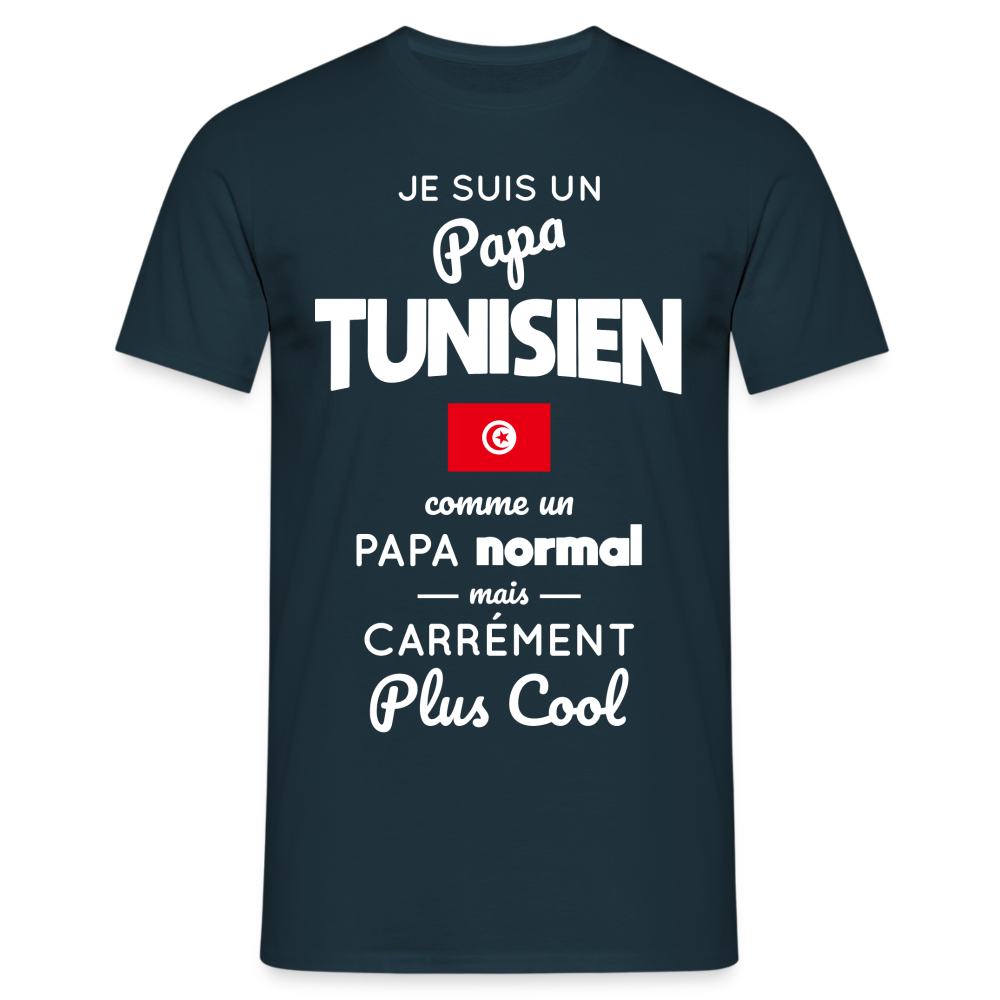 T-shirt Homme - Papa Tunisien Plus Cool - marine