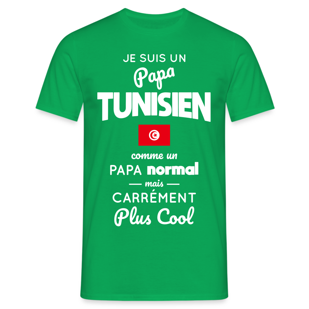 T-shirt Homme - Papa Tunisien Plus Cool - vert