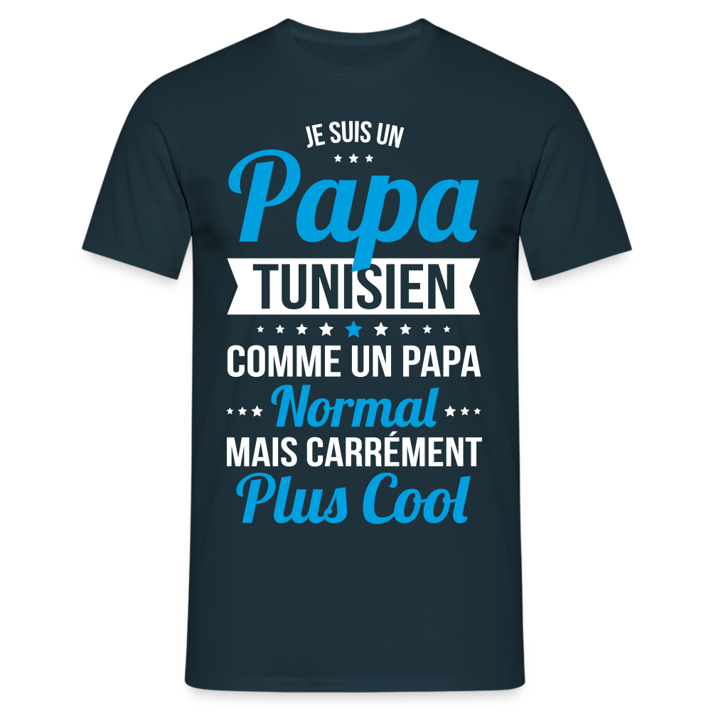 T-shirt Homme - Papa Tunisien Plus Cool - marine