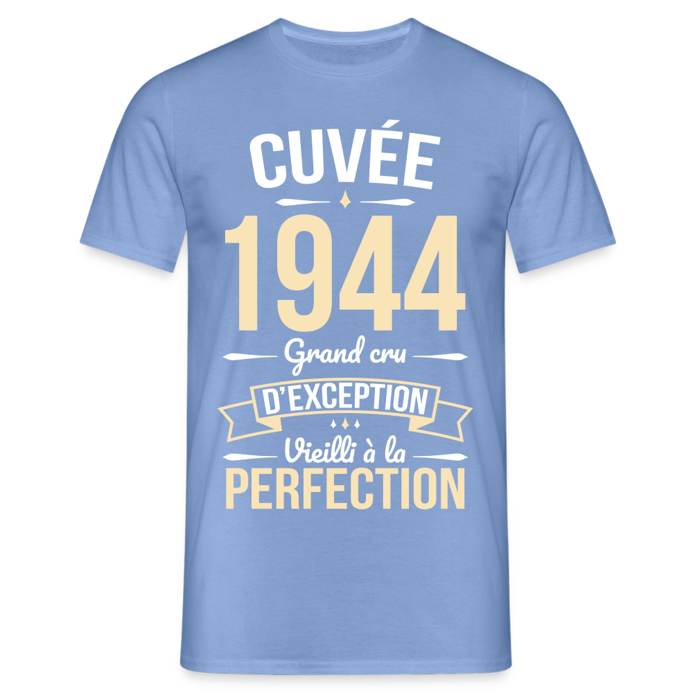 T-shirt Homme - Anniversaire 80 Ans - Cuvée 1944 - carolina blue