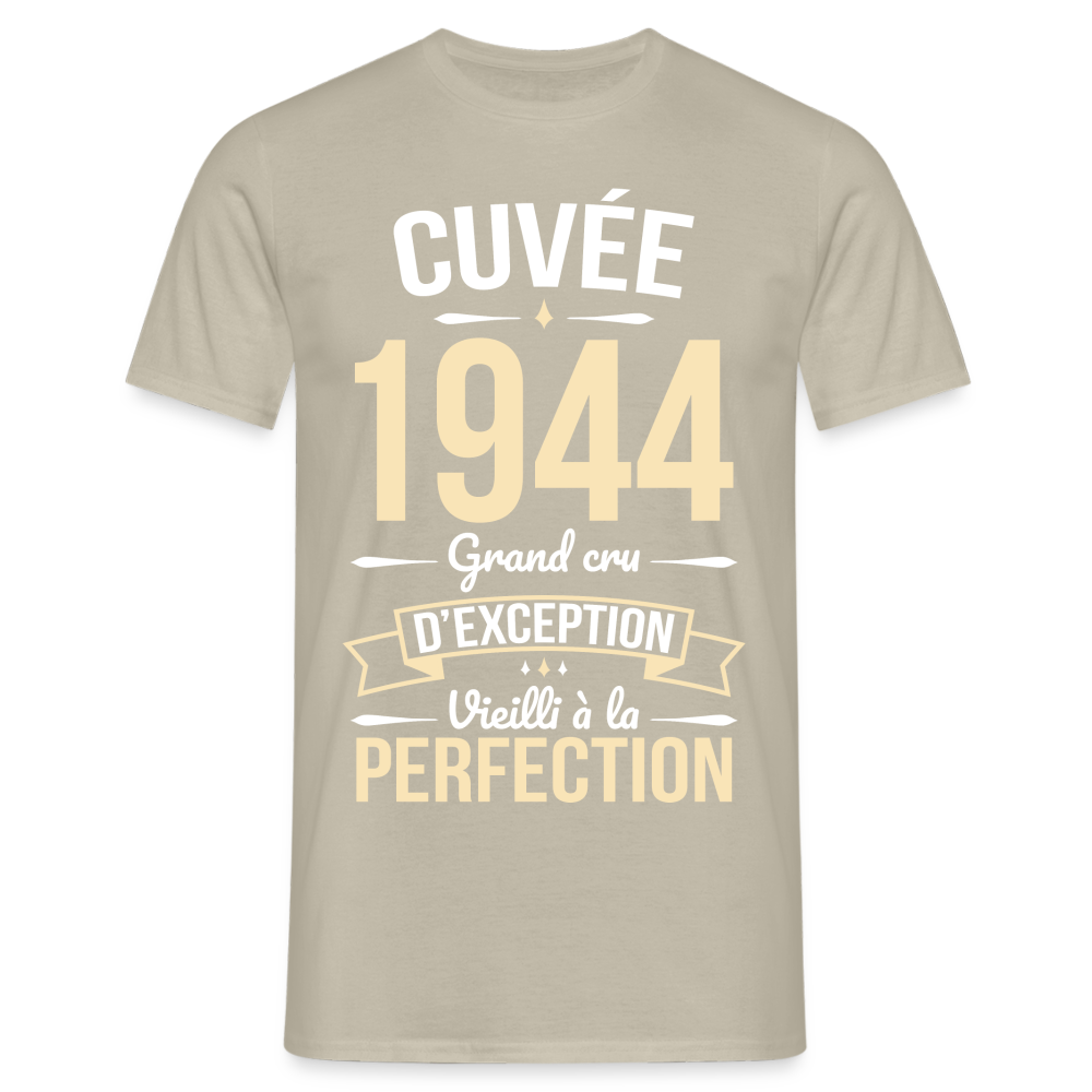 T-shirt Homme - Anniversaire 80 Ans - Cuvée 1944 - beige sable