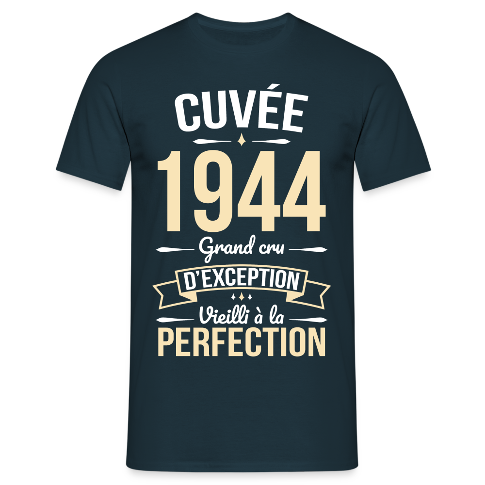 T-shirt Homme - Anniversaire 80 Ans - Cuvée 1944 - marine