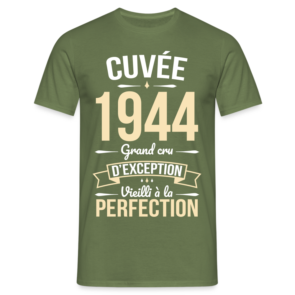 T-shirt Homme - Anniversaire 80 Ans - Cuvée 1944 - vert militaire