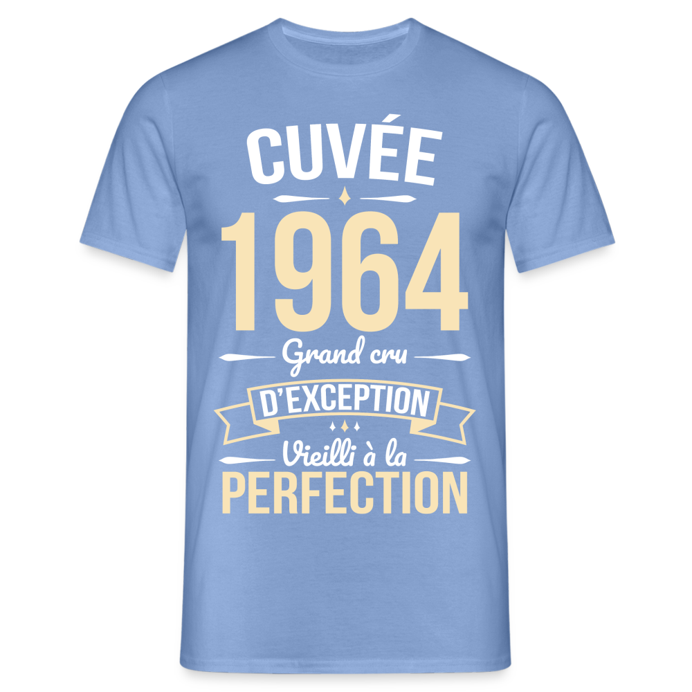 T-shirt Homme - Anniversaire 60 Ans - Cuvée 1964 - carolina blue