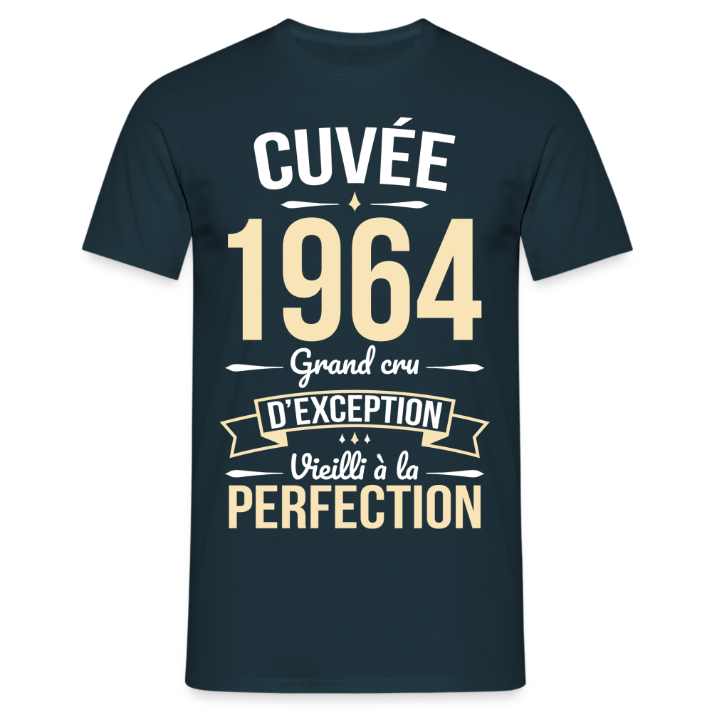 T-shirt Homme - Anniversaire 60 Ans - Cuvée 1964 - marine