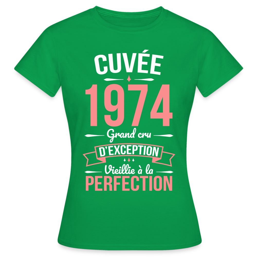 T-shirt Femme - Anniversaire 50 Ans - Cuvée 1974 - vert