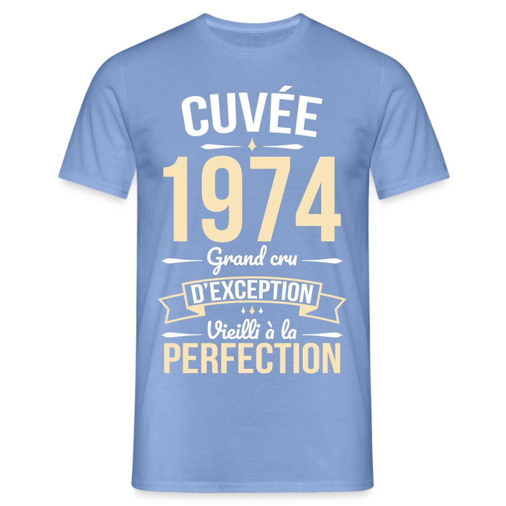 T-shirt Homme - Anniversaire 50 Ans - Cuvée 1974 - carolina blue