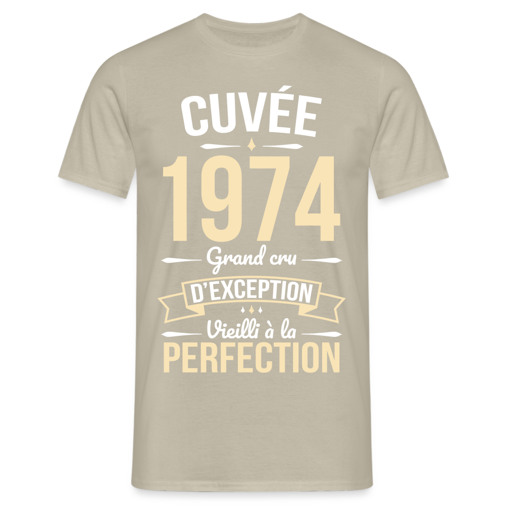 T-shirt Homme - Anniversaire 50 Ans - Cuvée 1974 - beige sable