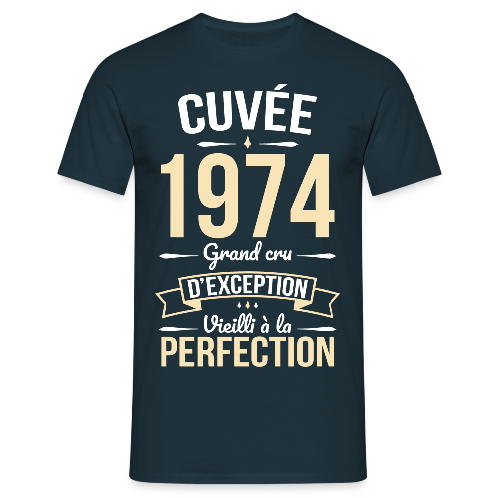 T-shirt Homme - Anniversaire 50 Ans - Cuvée 1974 - marine