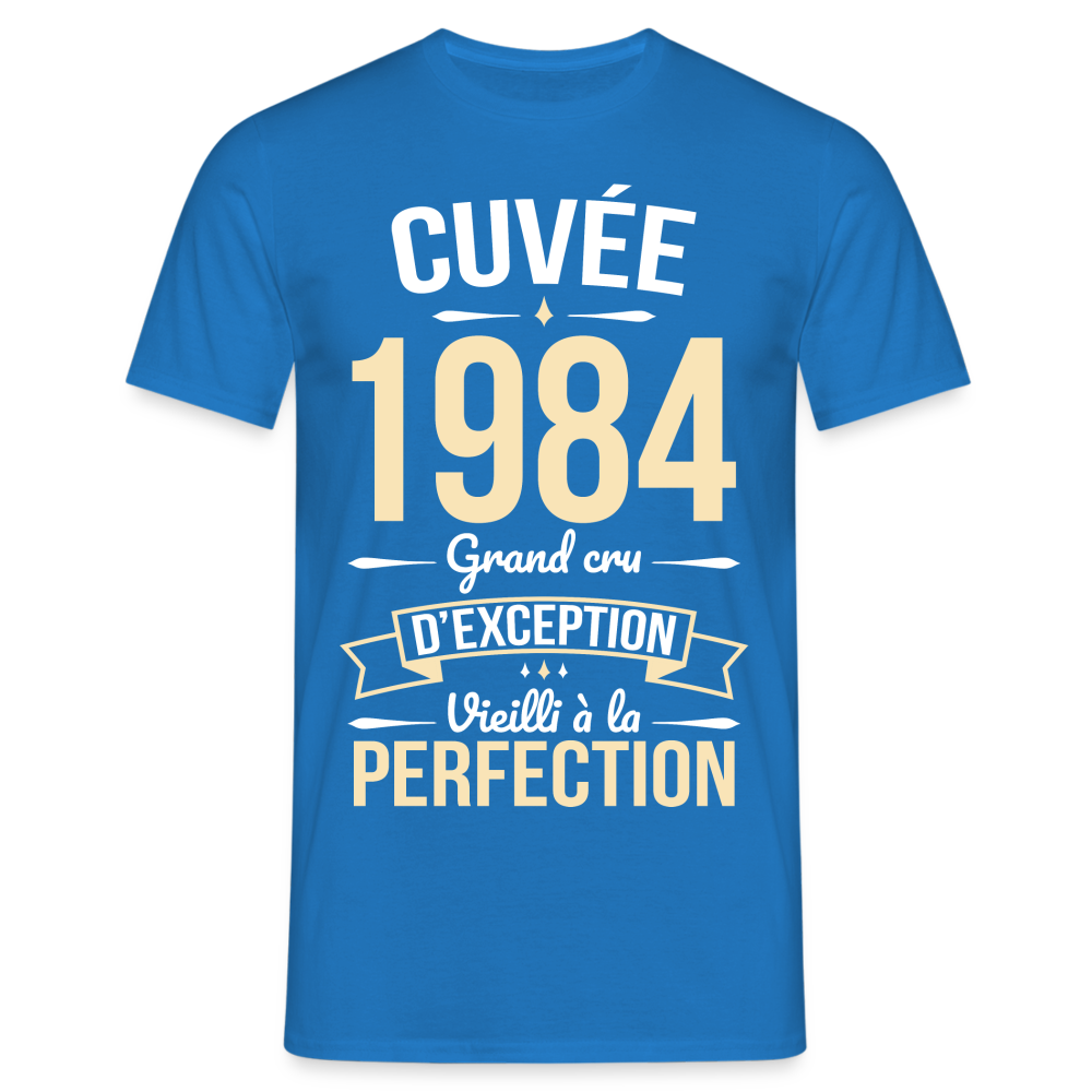 T-shirt Homme - Anniversaire 40 Ans - Cuvée 1984 - bleu royal