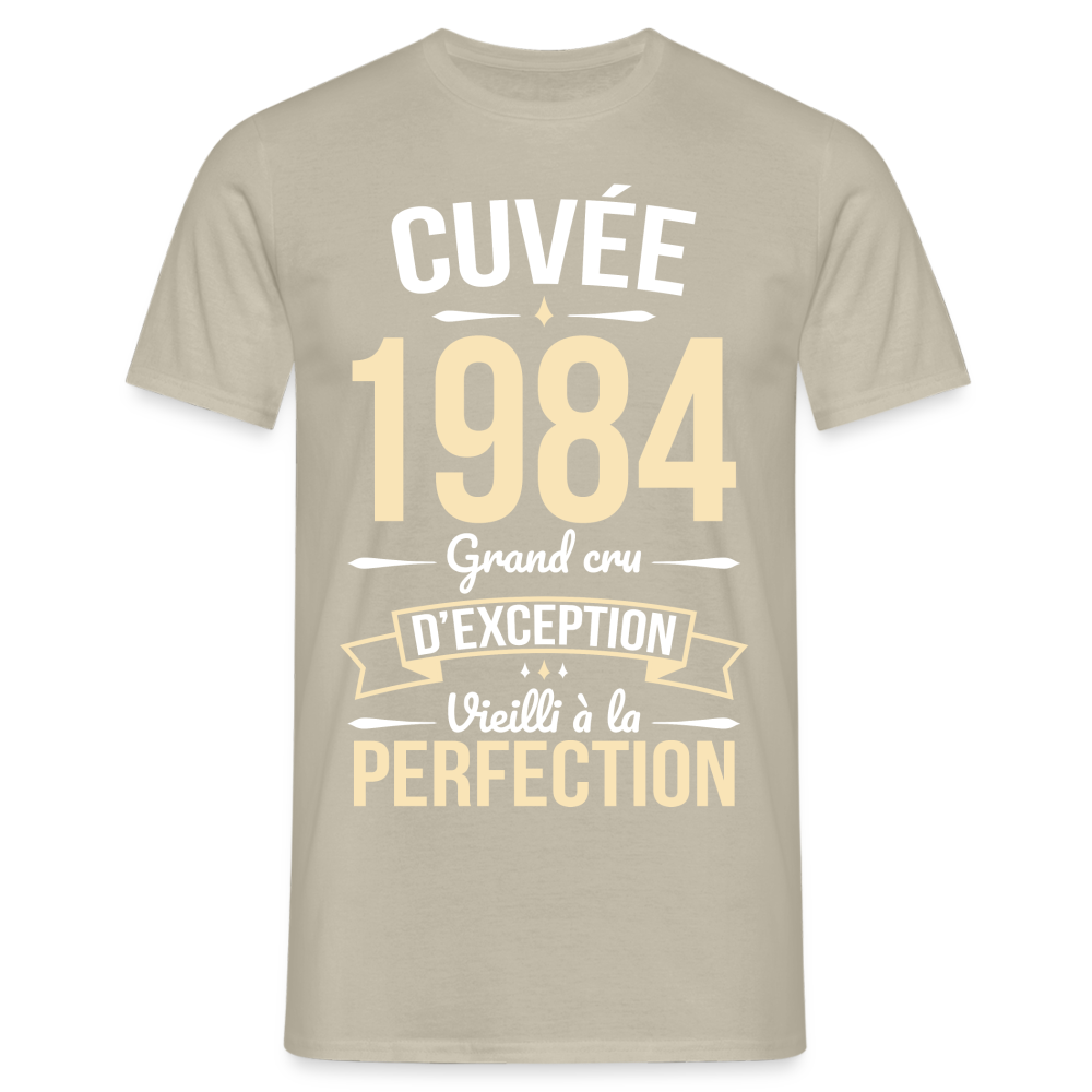 T-shirt Homme - Anniversaire 40 Ans - Cuvée 1984 - beige sable