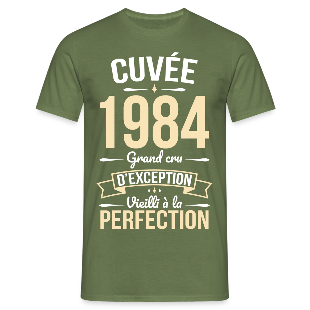 T-shirt Homme - Anniversaire 40 Ans - Cuvée 1984 - vert militaire