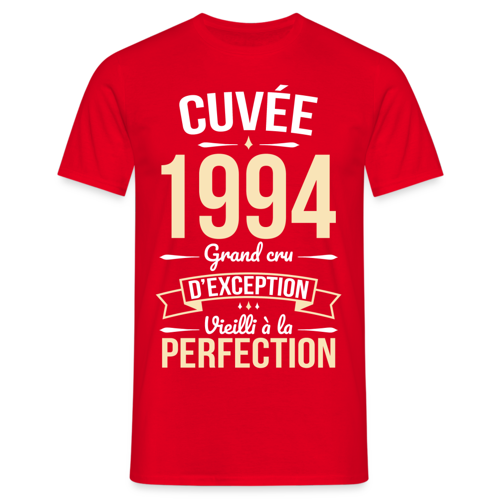 T-shirt Homme - Anniversaire 30 Ans - Cuvée 1994 - rouge