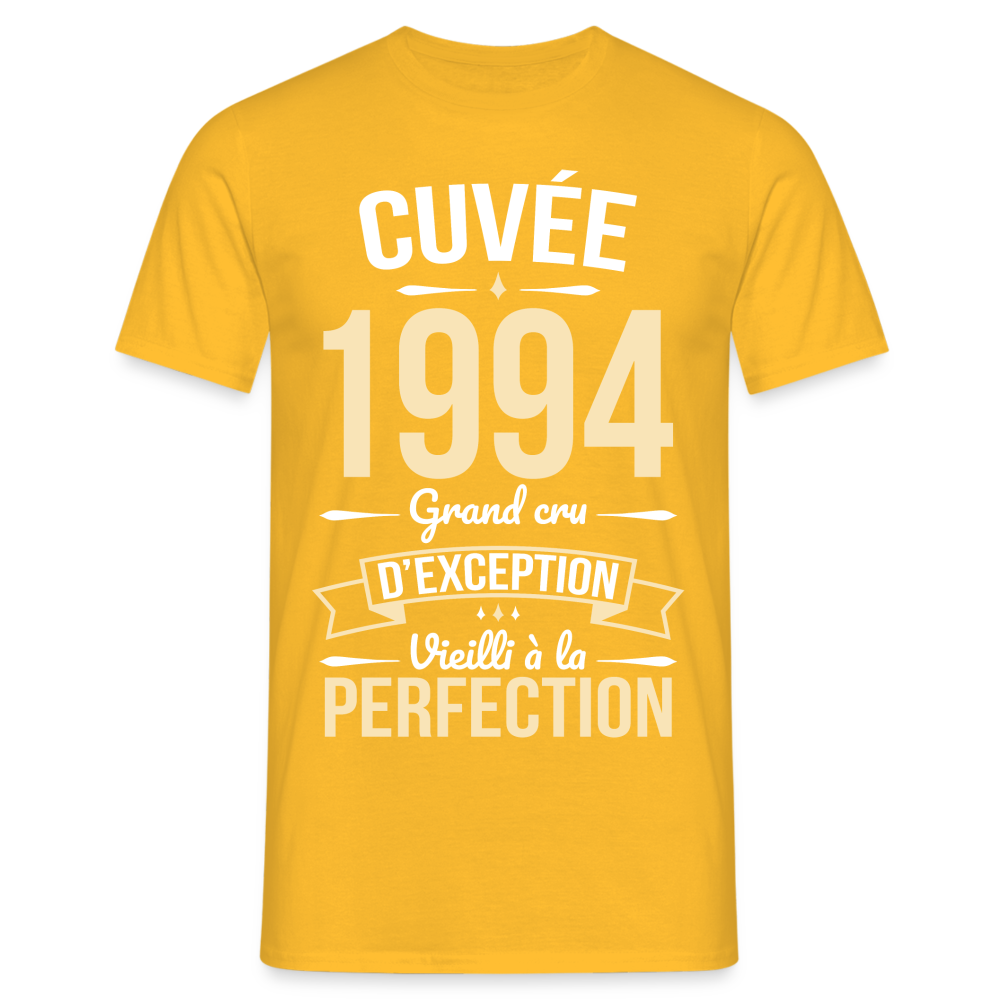 T-shirt Homme - Anniversaire 30 Ans - Cuvée 1994 - jaune