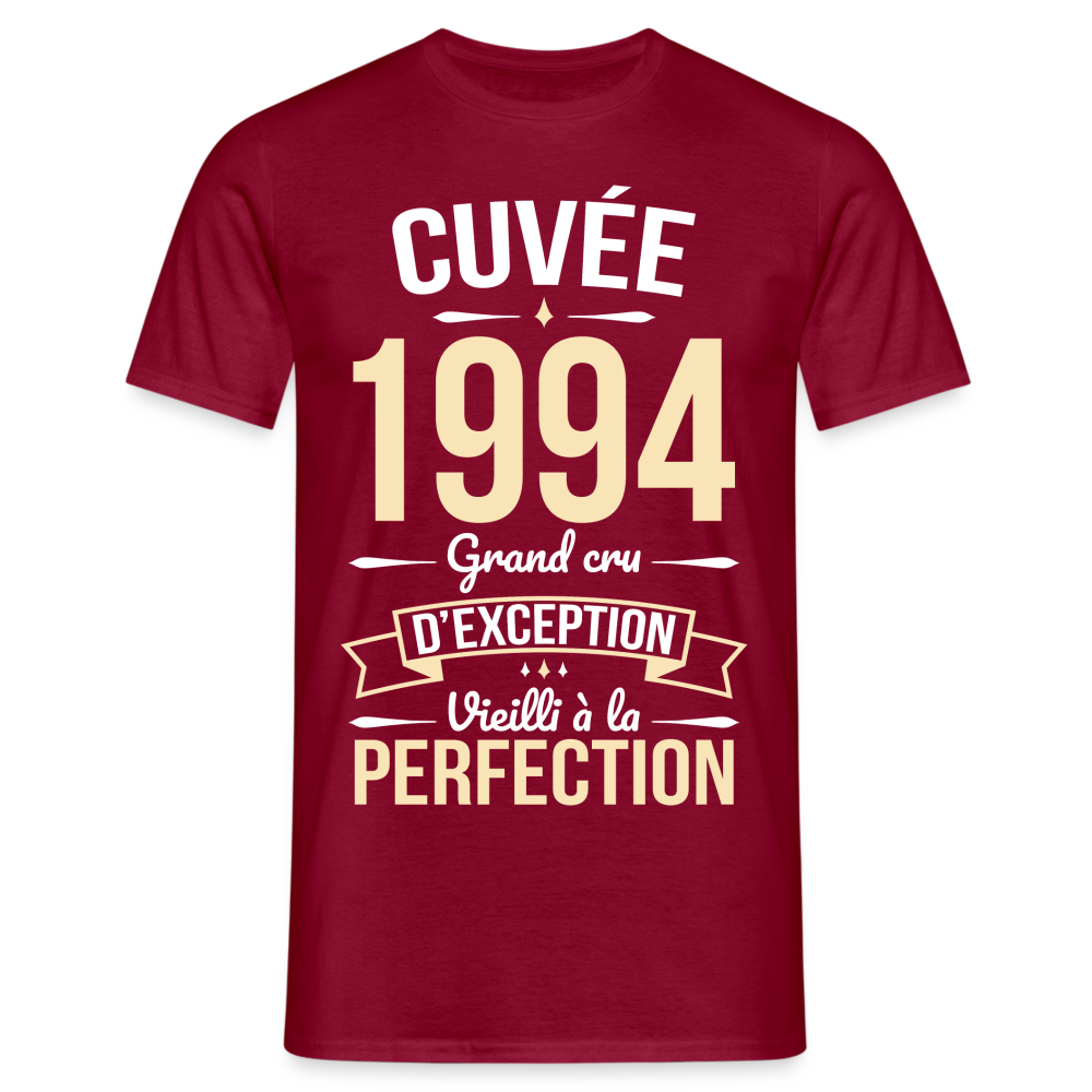 T-shirt Homme - Anniversaire 30 Ans - Cuvée 1994 - rouge brique