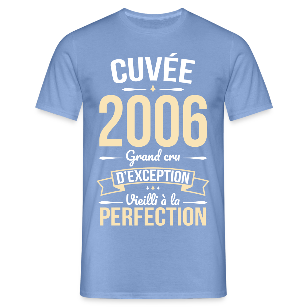 T-shirt Homme - Anniversaire 18 Ans - Cuvée 2006 - carolina blue