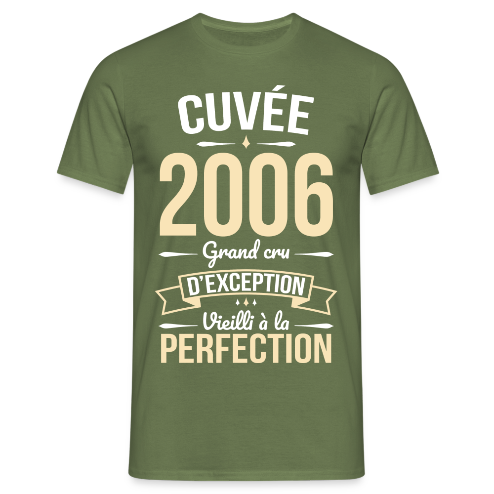 T-shirt Homme - Anniversaire 18 Ans - Cuvée 2006 - vert militaire