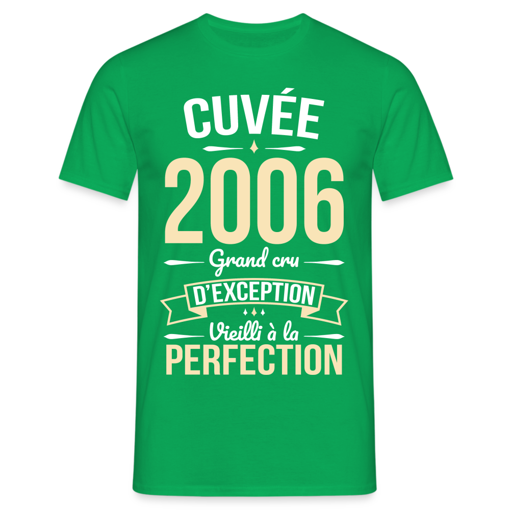 T-shirt Homme - Anniversaire 18 Ans - Cuvée 2006 - vert