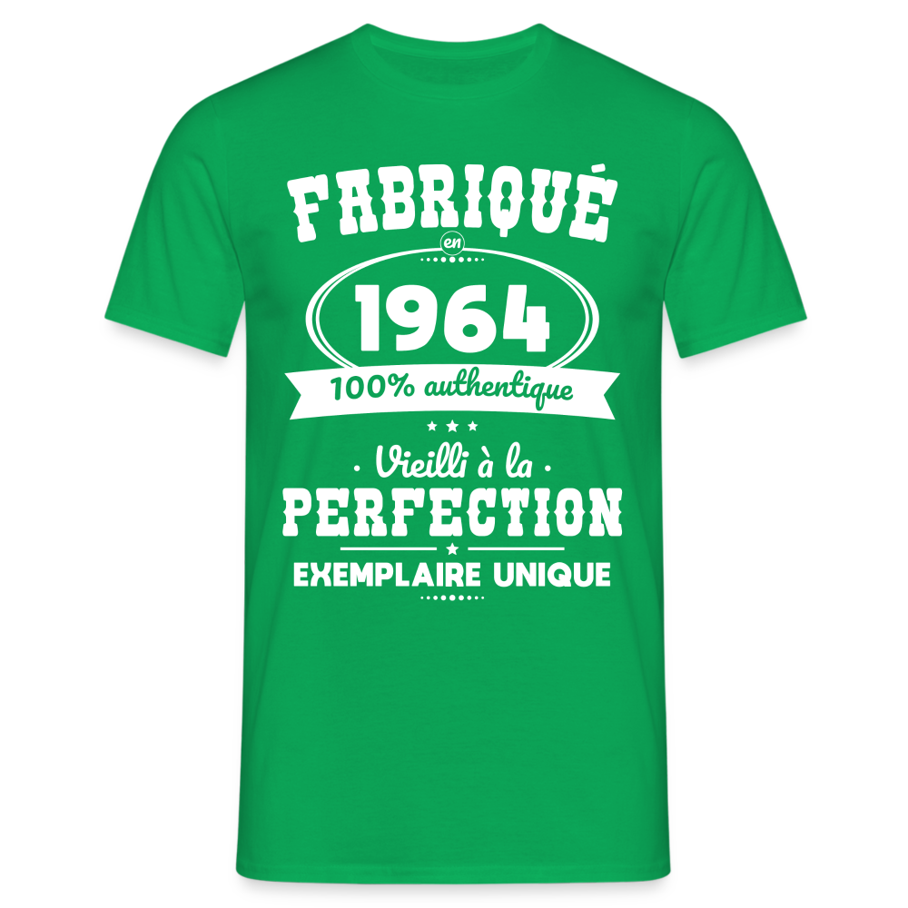 T-shirt Homme - Anniversaire 60 Ans - Fabriqué en 1964 - vert