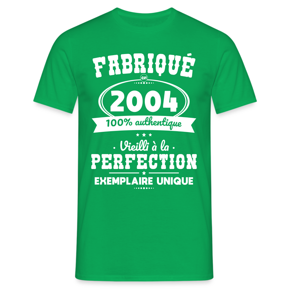 T-shirt Homme - Anniversaire 20 Ans - Fabriqué en 2004 - vert