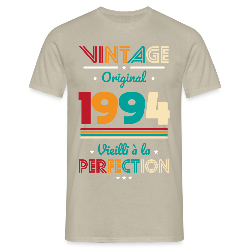 T-shirt Homme - Anniversaire 30 Ans - Vintage Original 1994 - beige sable