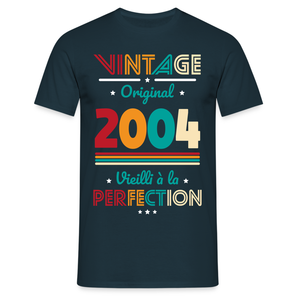 T-shirt Homme - Anniversaire 20 Ans - Vintage Original 2004 - marine