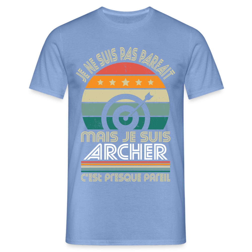 T-shirt Homme - Je ne suis pas parfait mais je suis Archer - carolina blue