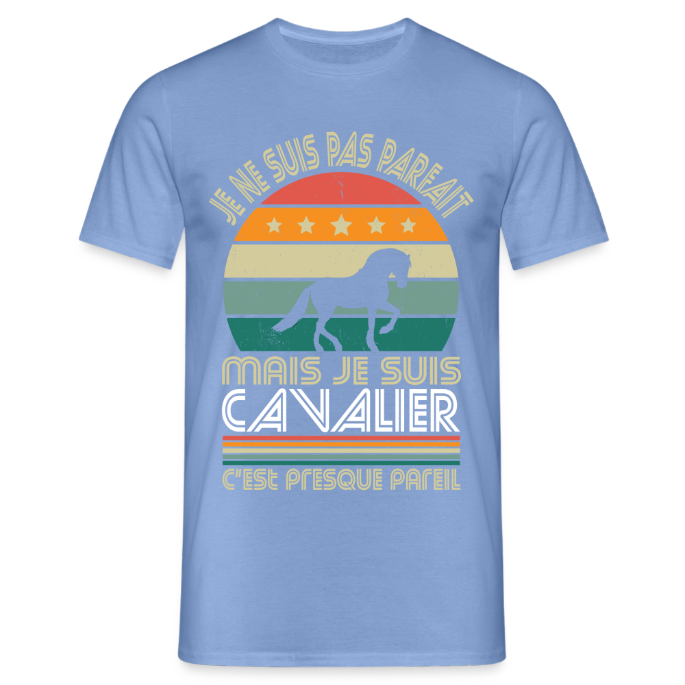 T-shirt Homme - Je ne suis pas parfait mais je suis Cavalier - carolina blue