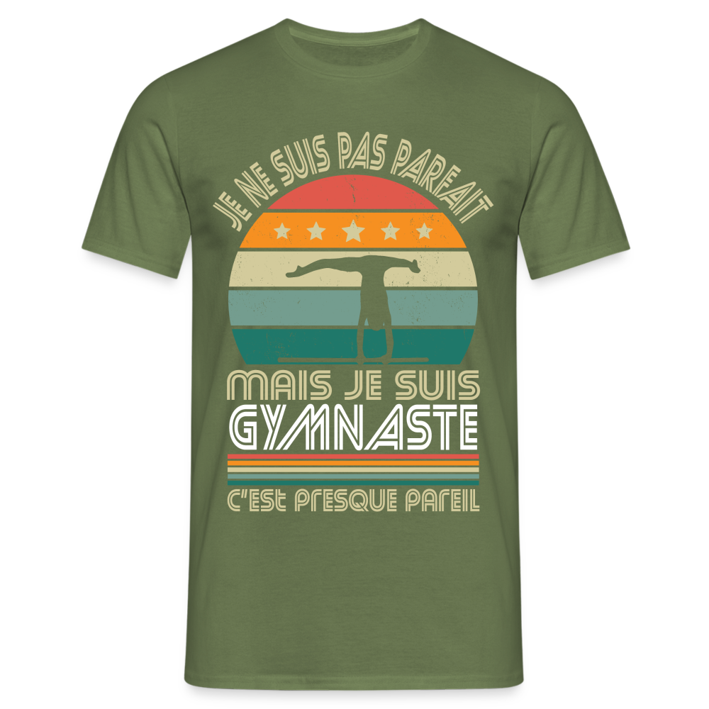 T-shirt Homme - Je ne suis pas parfait mais je suis Gymnaste - vert militaire