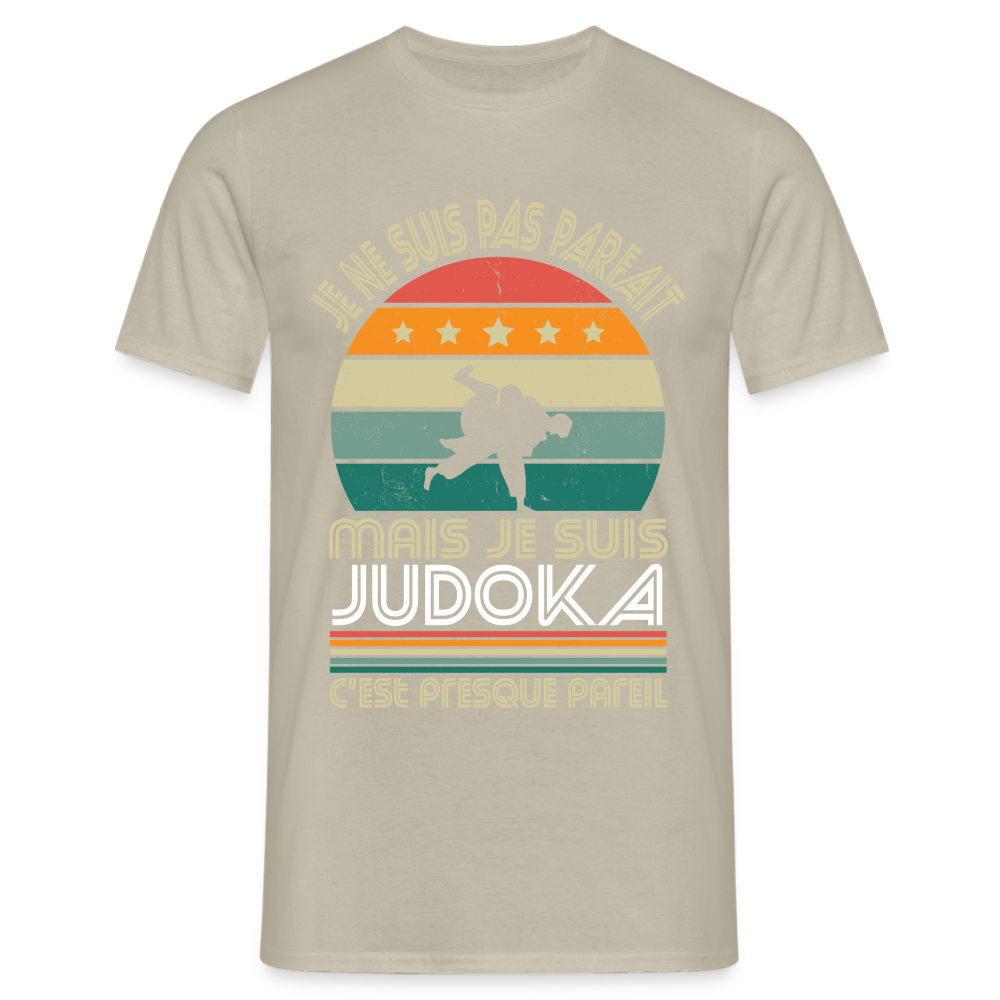 T-shirt Homme - Je ne suis pas parfait mais je suis Judoka - beige sable