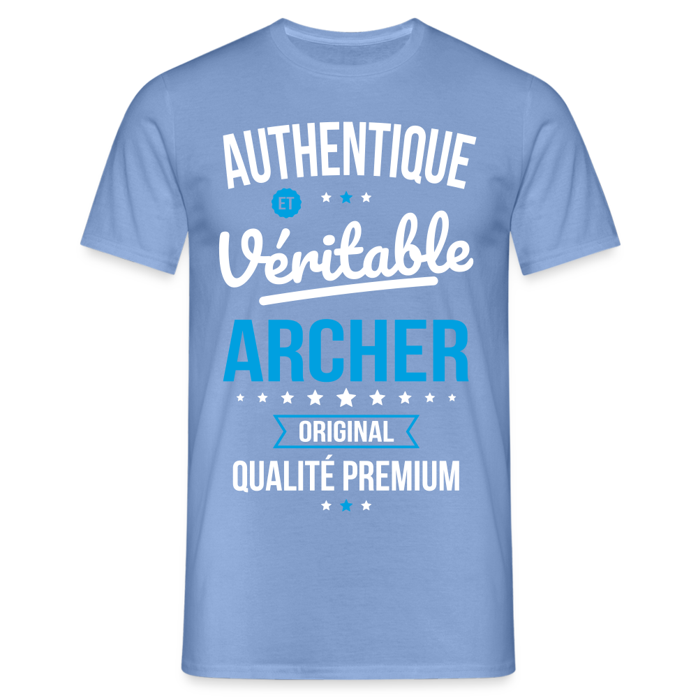 T-shirt Homme - Authentique et véritable Archer - carolina blue