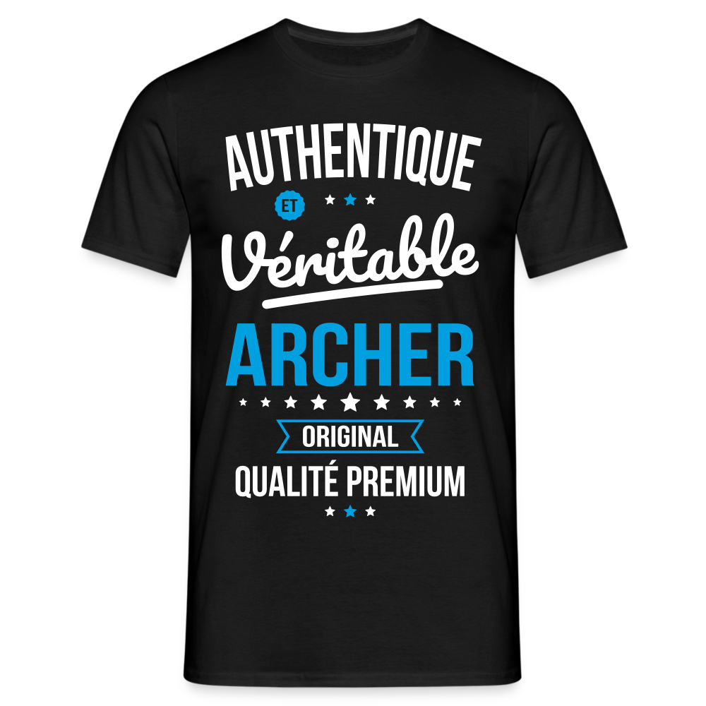 T-shirt Homme - Authentique et véritable Archer - noir