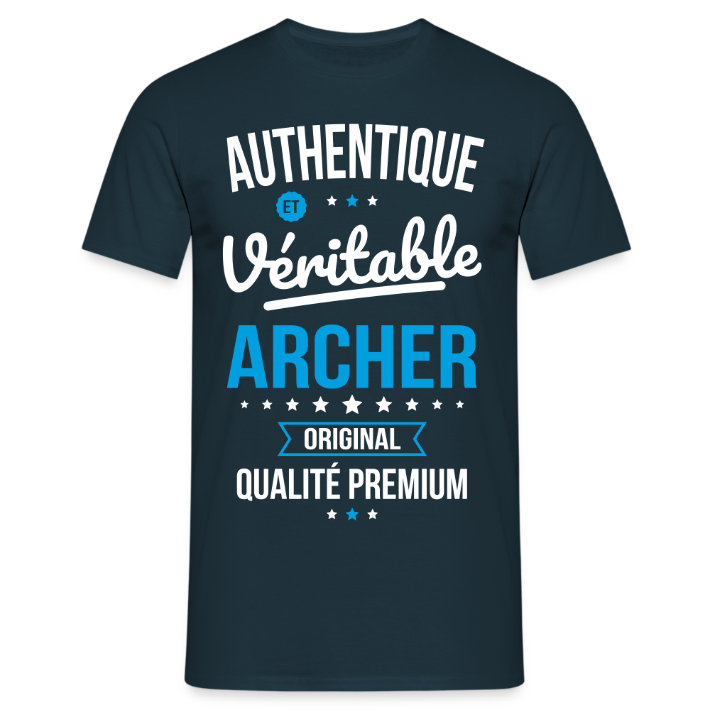 T-shirt Homme - Authentique et véritable Archer - marine