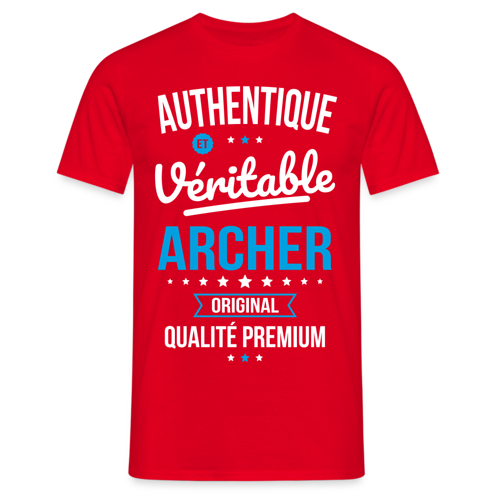 T-shirt Homme - Authentique et véritable Archer - rouge