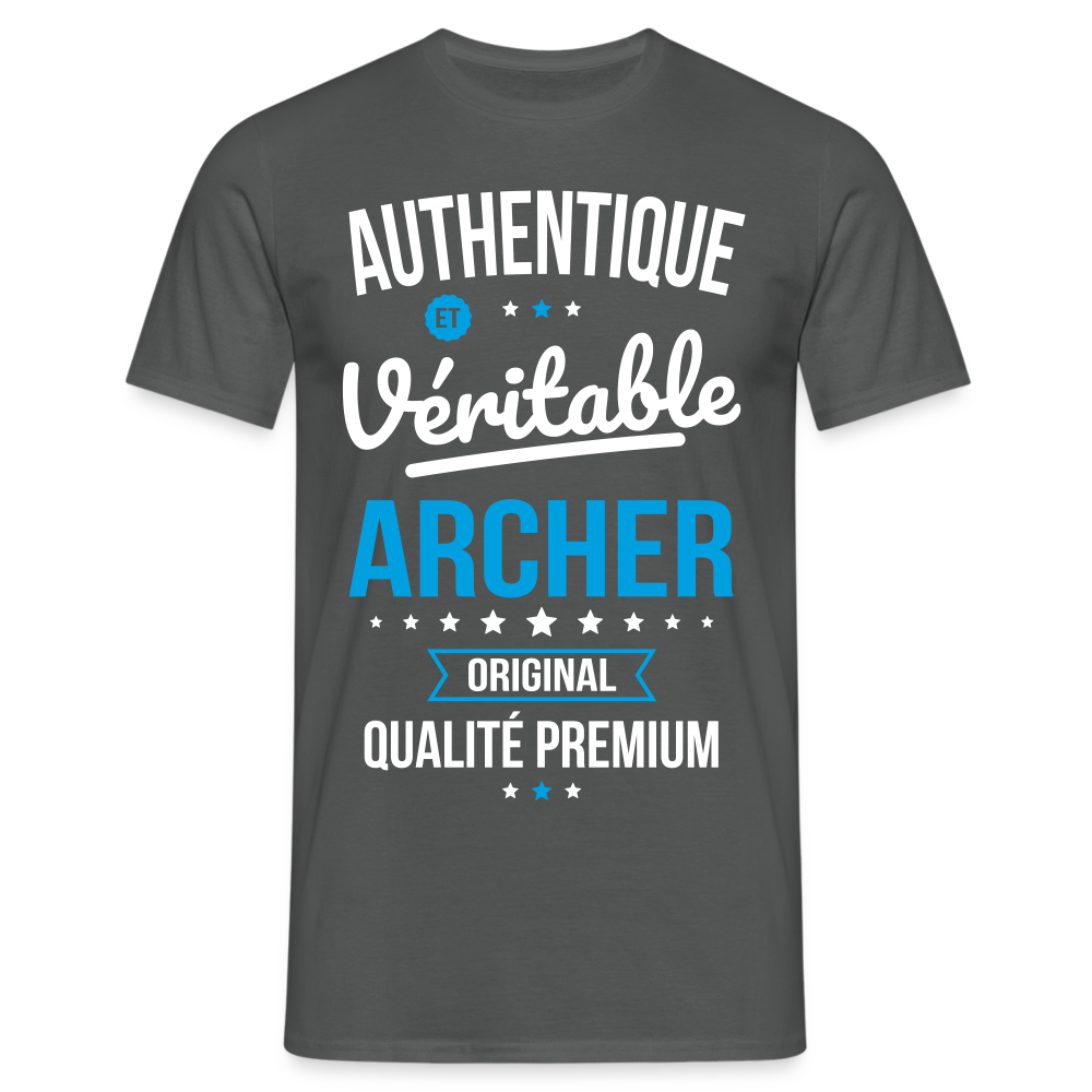 T-shirt Homme - Authentique et véritable Archer - charbon