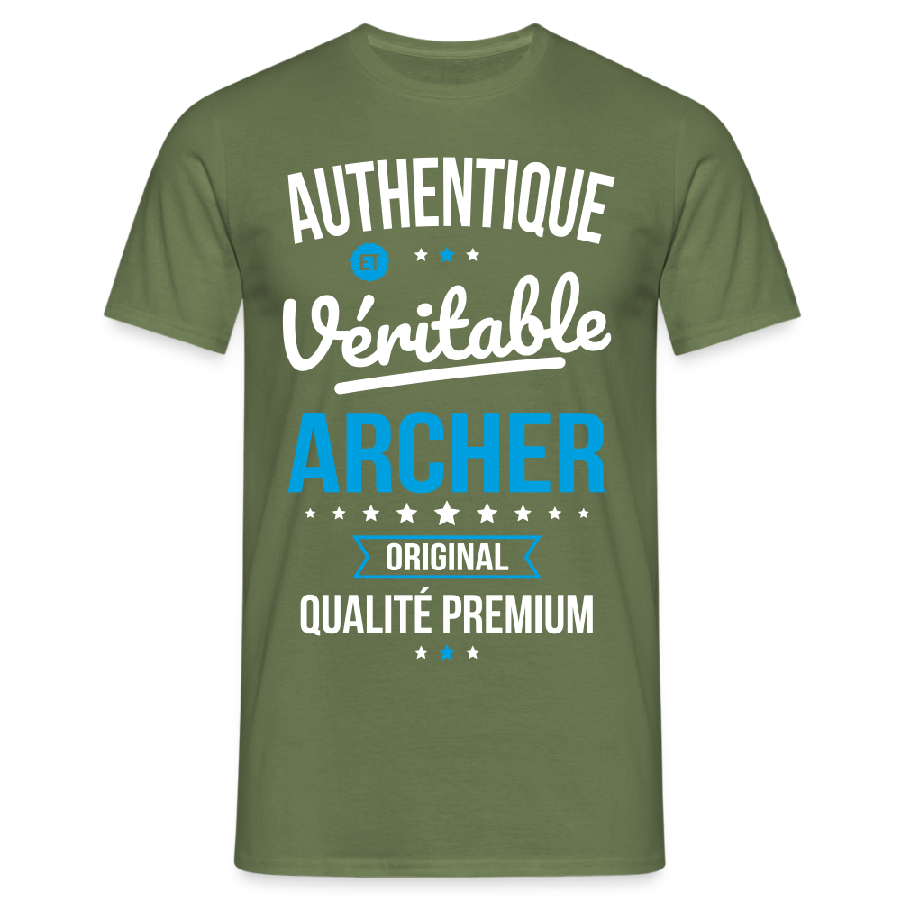 T-shirt Homme - Authentique et véritable Archer - vert militaire