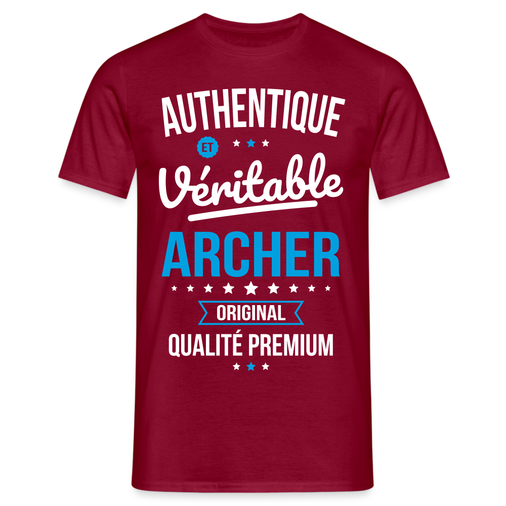 T-shirt Homme - Authentique et véritable Archer - rouge brique