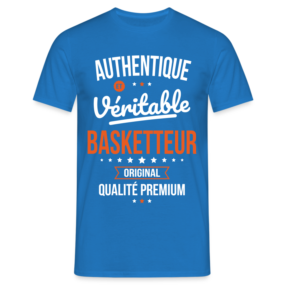 T-shirt Homme - Authentique et véritable Basketteur - bleu royal