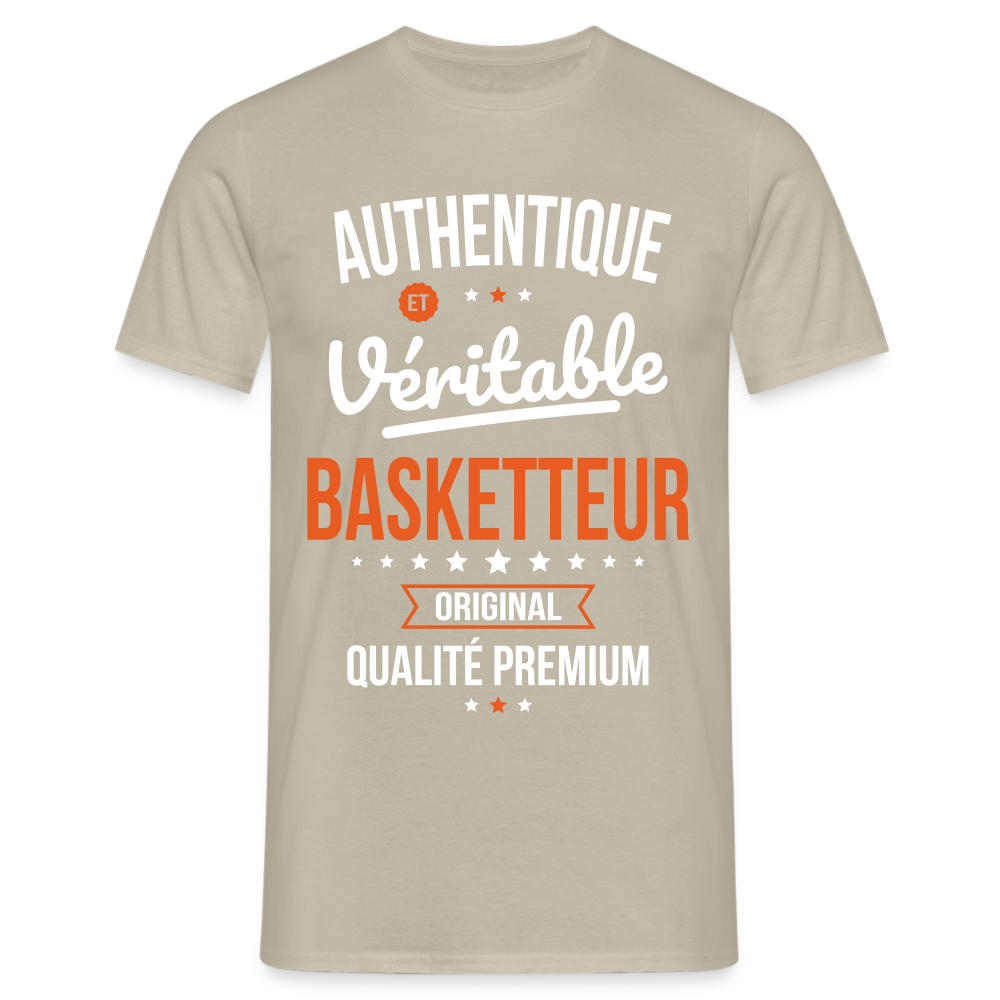 T-shirt Homme - Authentique et véritable Basketteur - beige sable