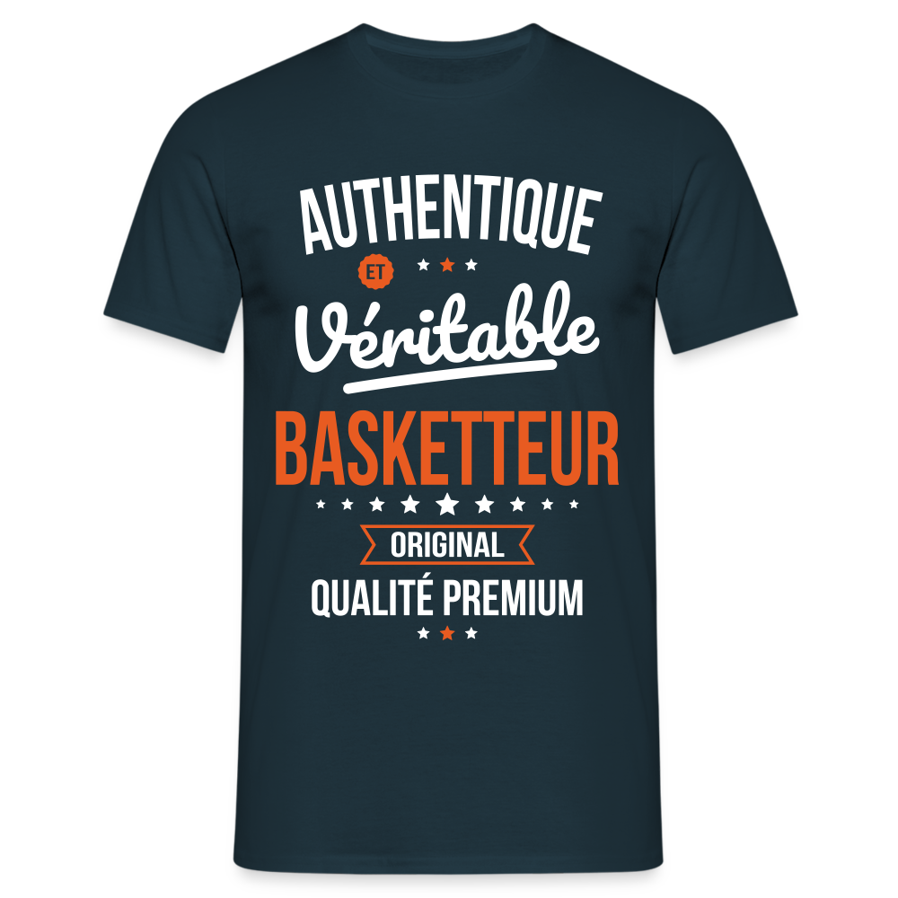 T-shirt Homme - Authentique et véritable Basketteur - marine