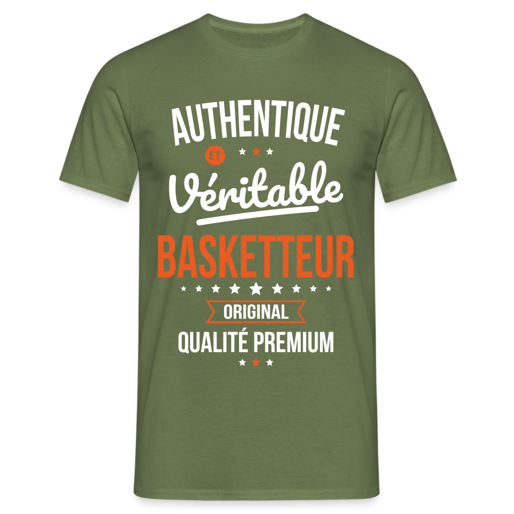 T-shirt Homme - Authentique et véritable Basketteur - vert militaire