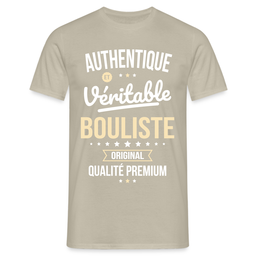 T-shirt Homme - Authentique et véritable Bouliste - beige sable