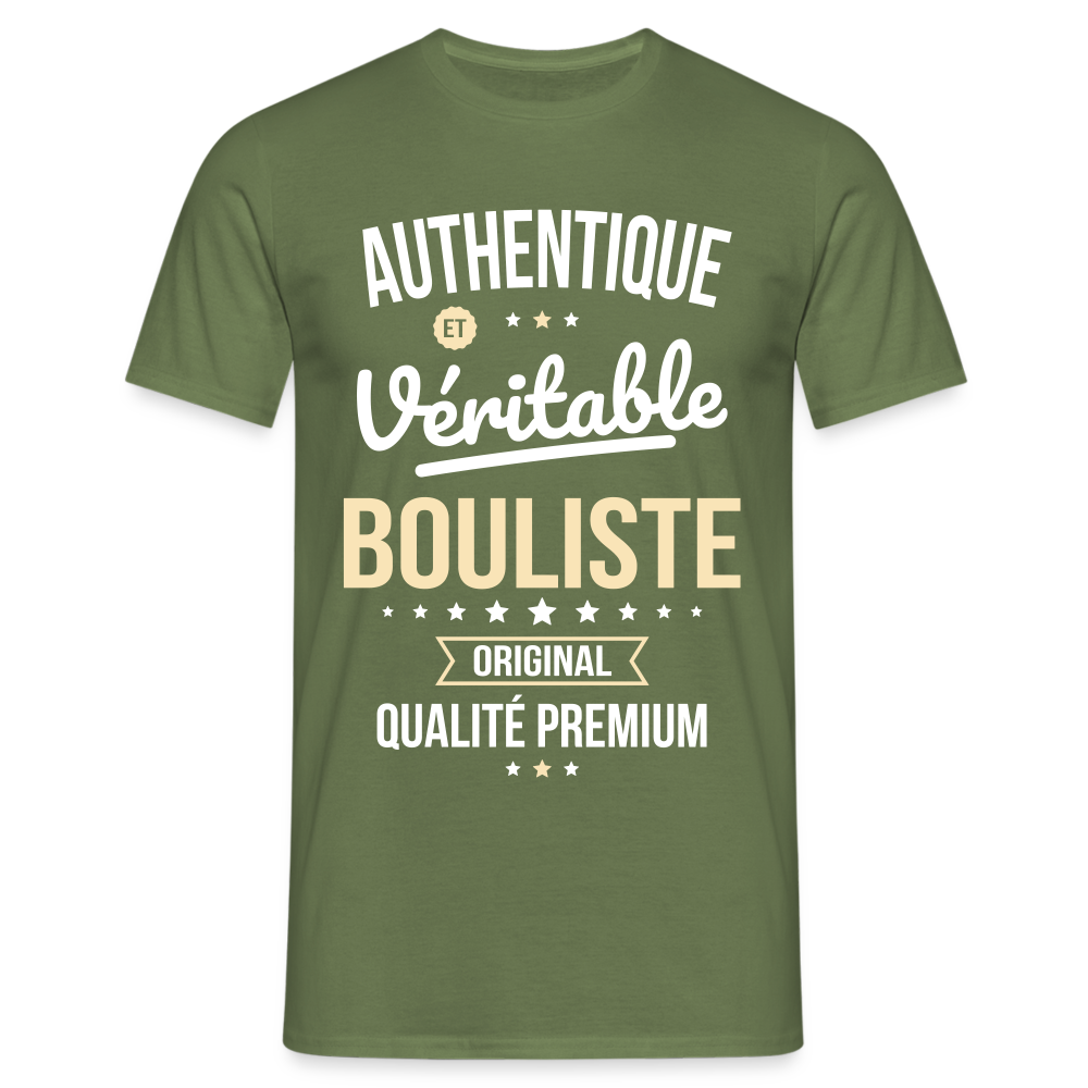 T-shirt Homme - Authentique et véritable Bouliste - vert militaire